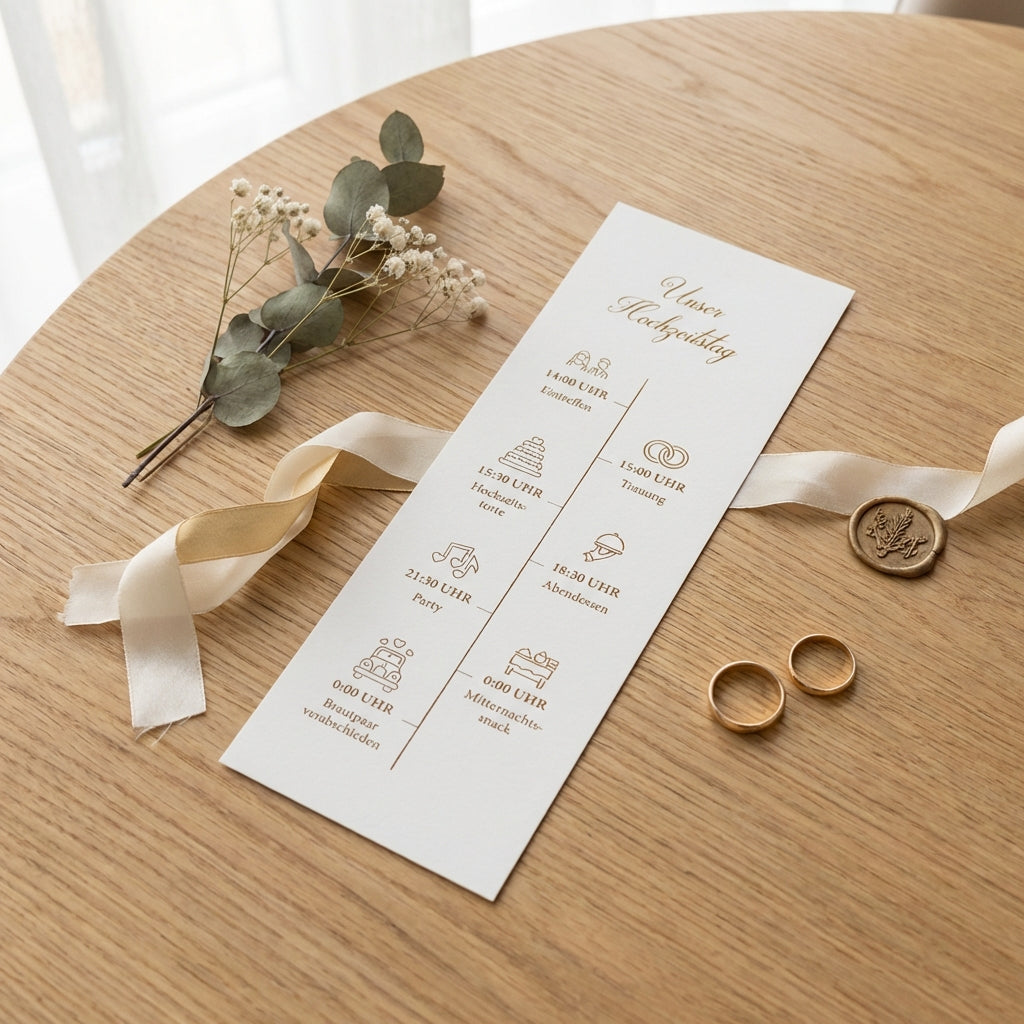 Infokarten für eure Hochzeit – Perfekt organisiert, stilvoll präsentiert
