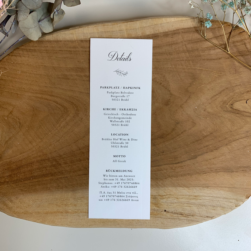 Infokarten für eure Hochzeit – Perfekt organisiert, stilvoll präsentiert