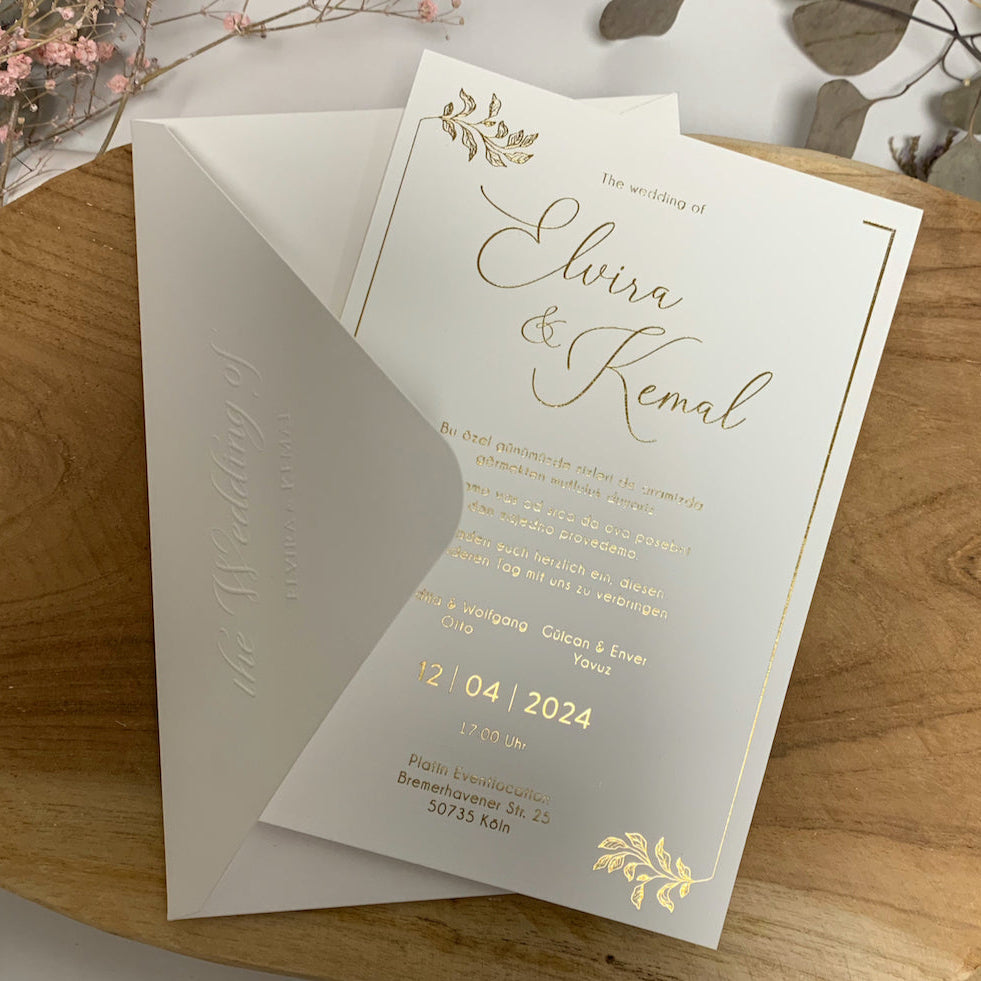 Handgeprägte Luxus-Einladungen