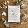 Expresskarte - Hochzeitseinladung "Château Blanc" - Set mit Schleife