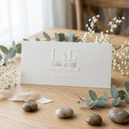 Hochzeitseinladung "Golden Line" mit Blind- und Goldprägung