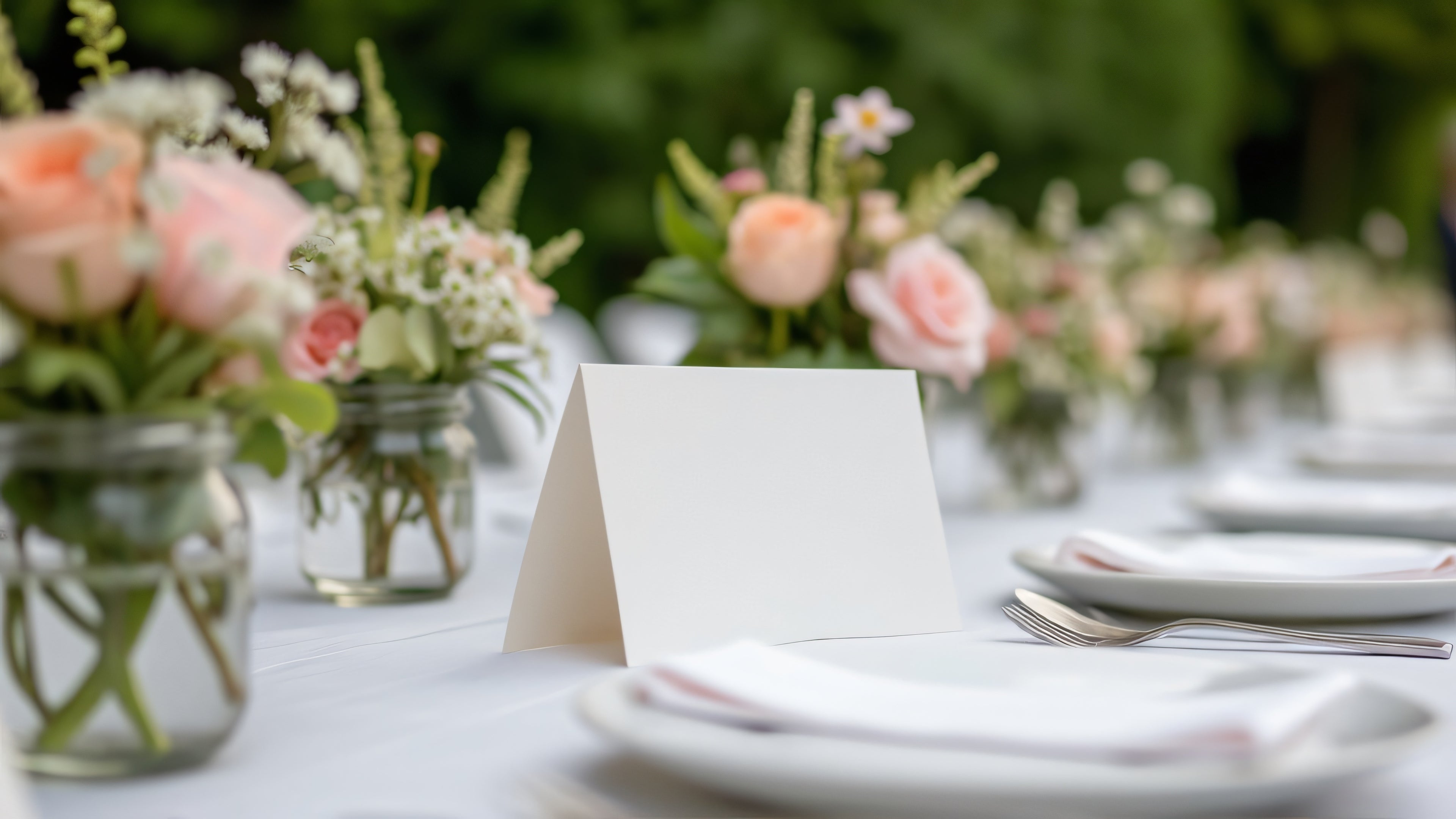 Elegante Tischkarten 100er Set | Edles Leinenpapier im Klappkarten Format