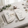 Express-Einladung "Amour - romantisch und zeitlos" | Leinenpapier