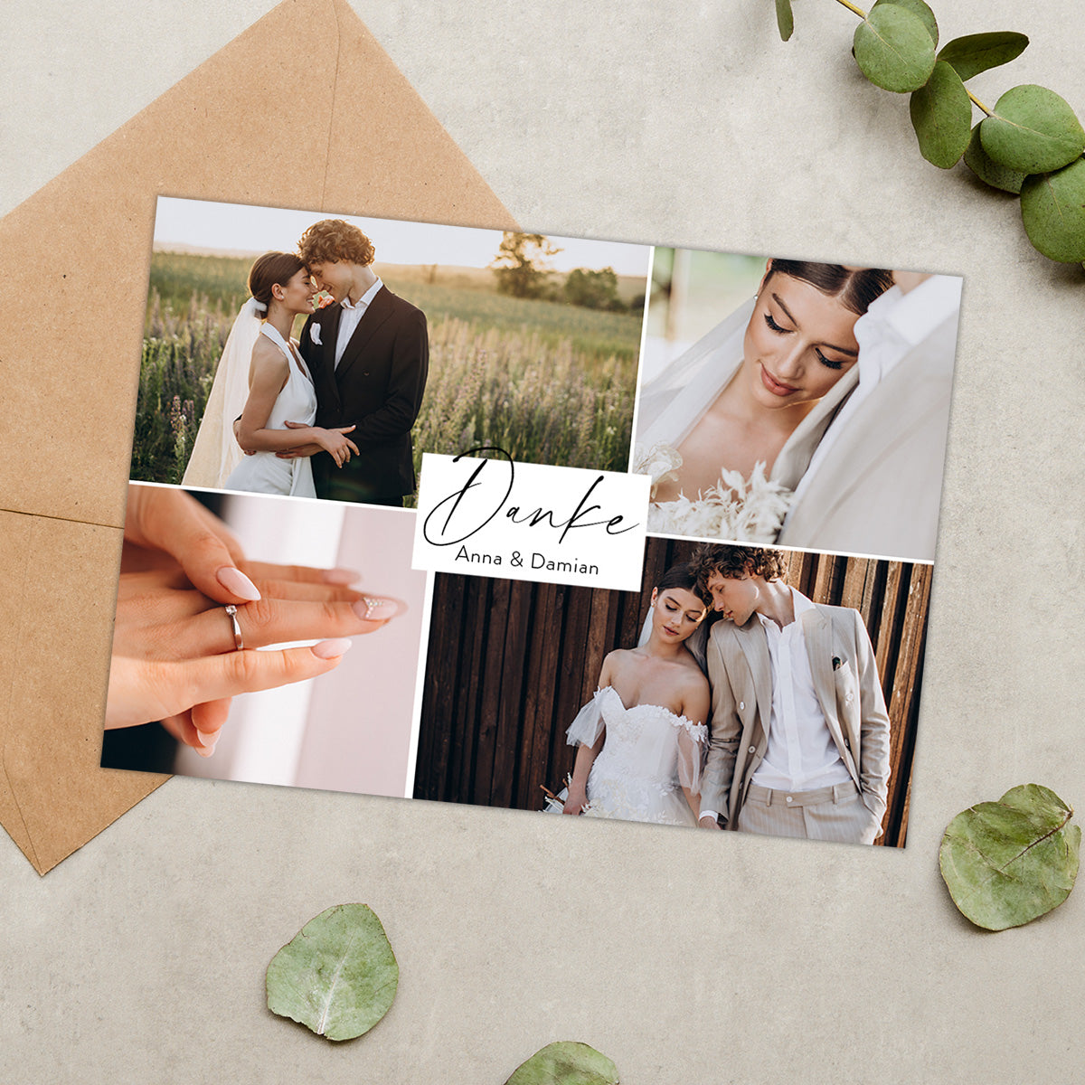 Hochwertige Dankeskarte A6 | Edles Leinenpapier im Postkartenformat