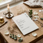 Expresskarte - Hochzeitseinladung "Château Blanc" - Set mit Schleife
