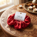 Gastgeschenk Henna / Satin Scrunchie Rot