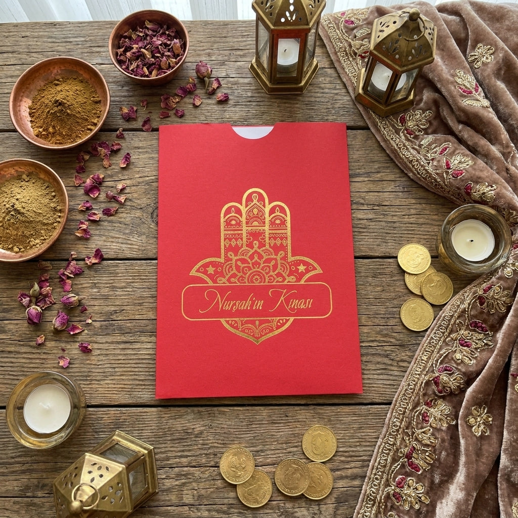 Henna Abend Einladung "Gold"