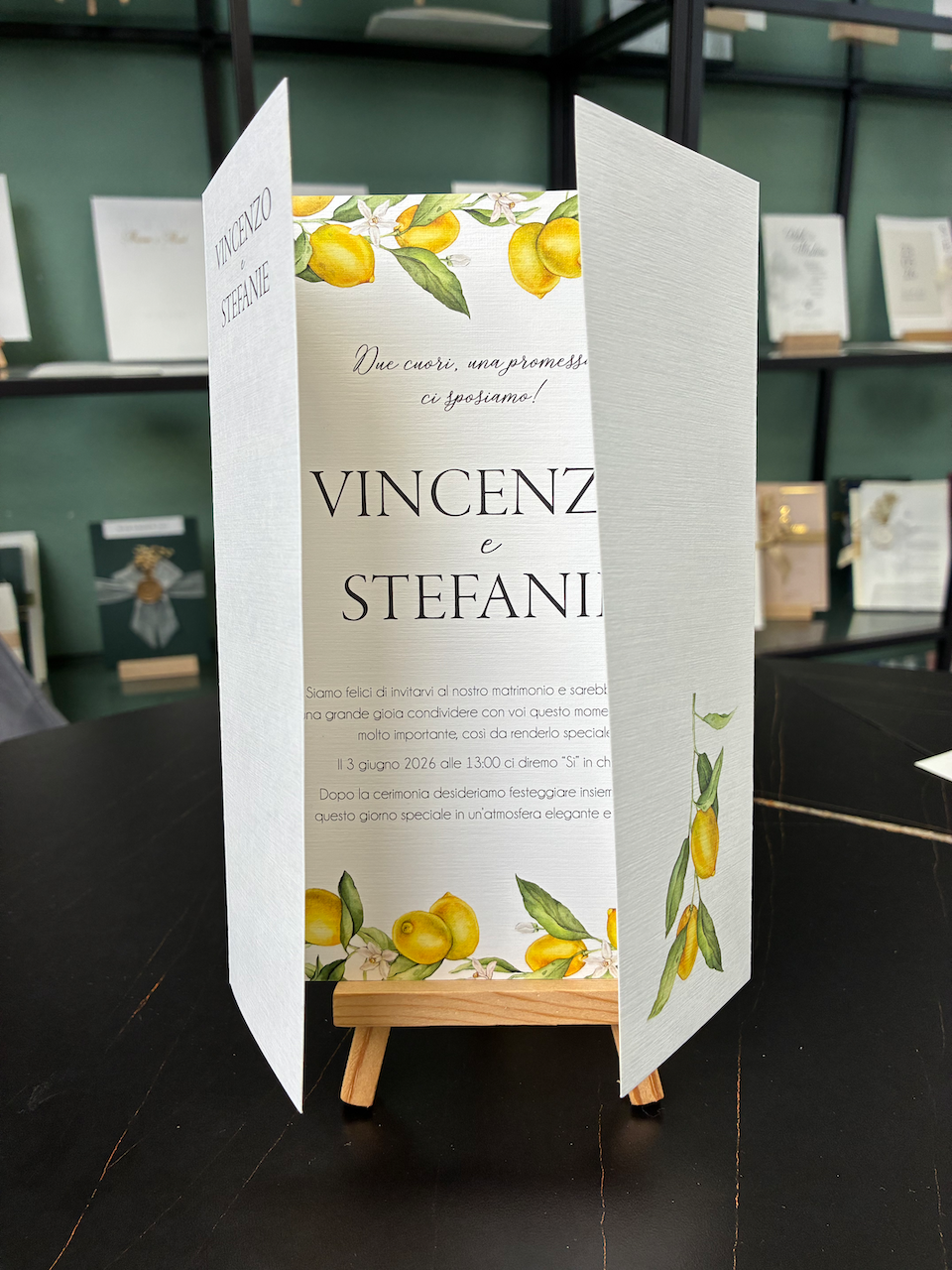 Einladung "Lemons" | Altarfalzkarte