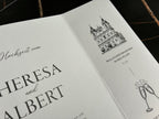 Express-Einladung "Elegant Rose" | Altarfalzkarte mit Schleife