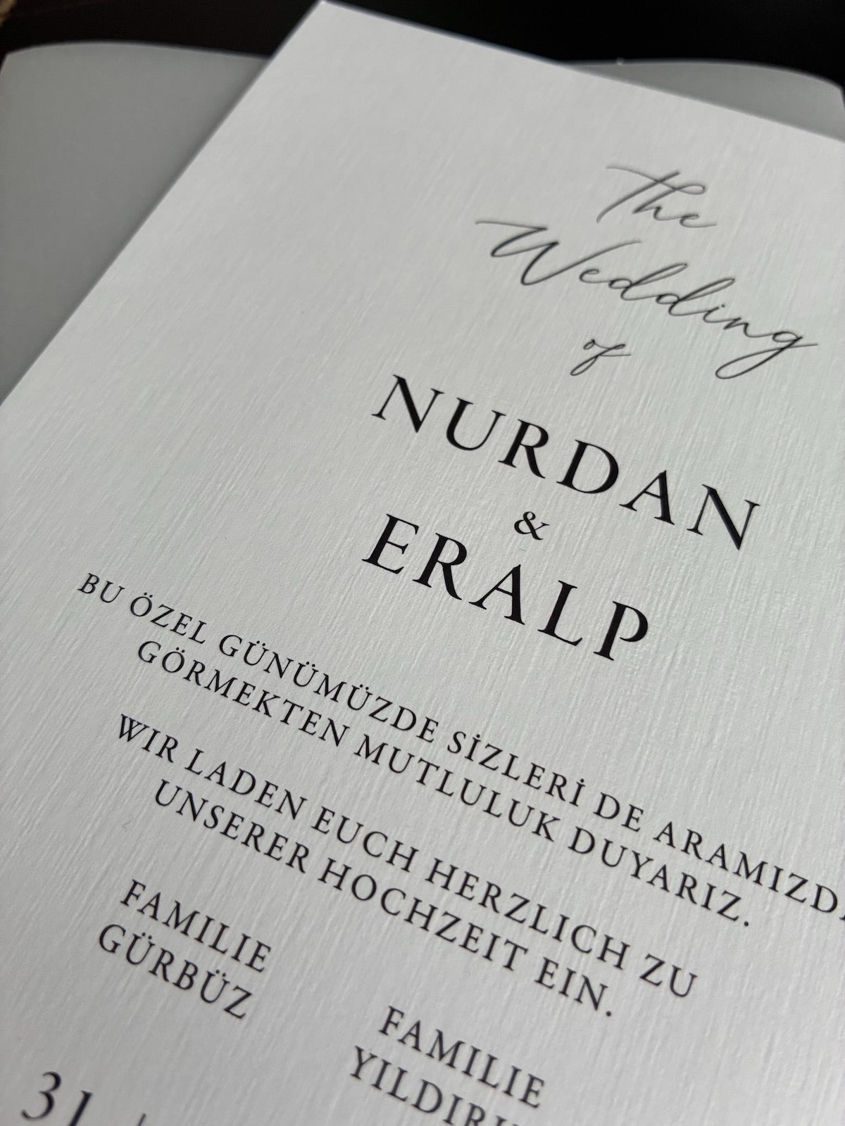 Hochwertige Einladungskarte | Edles Leinenpapier mit Wachssiegel