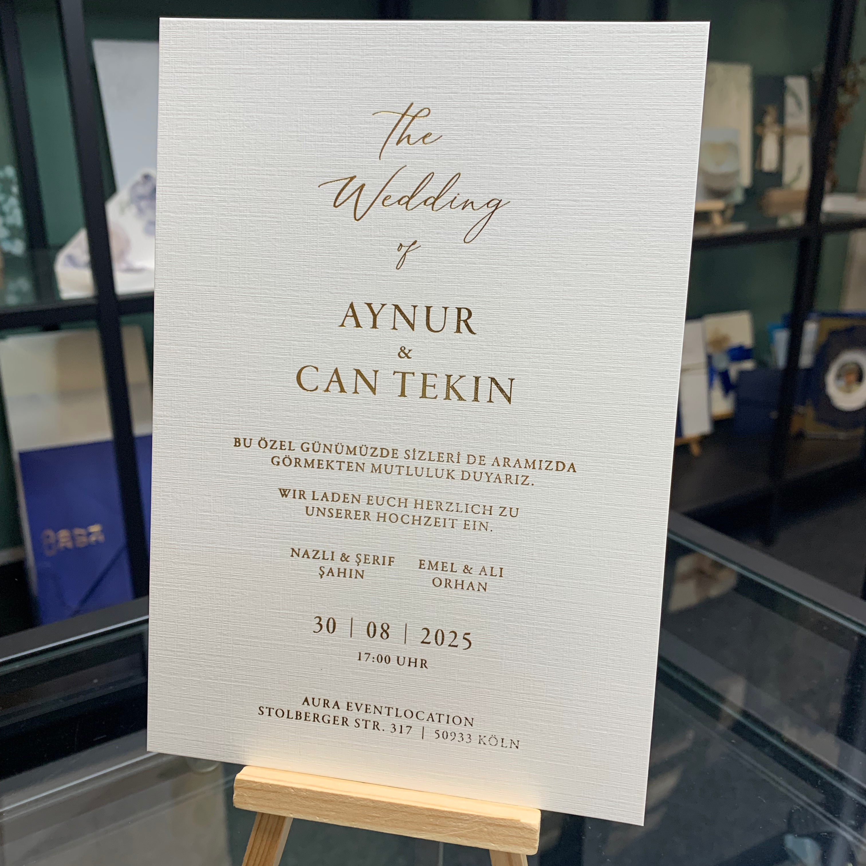 Einladung mit Gold- und Blindprägung „Royal Press“