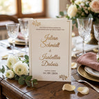 Hochzeitseinladung | Klappkarte Golden Line mit Goldprägung