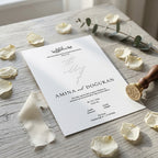 Hochzeitseinladung "Black Edition" mit Blind- und Goldprägung