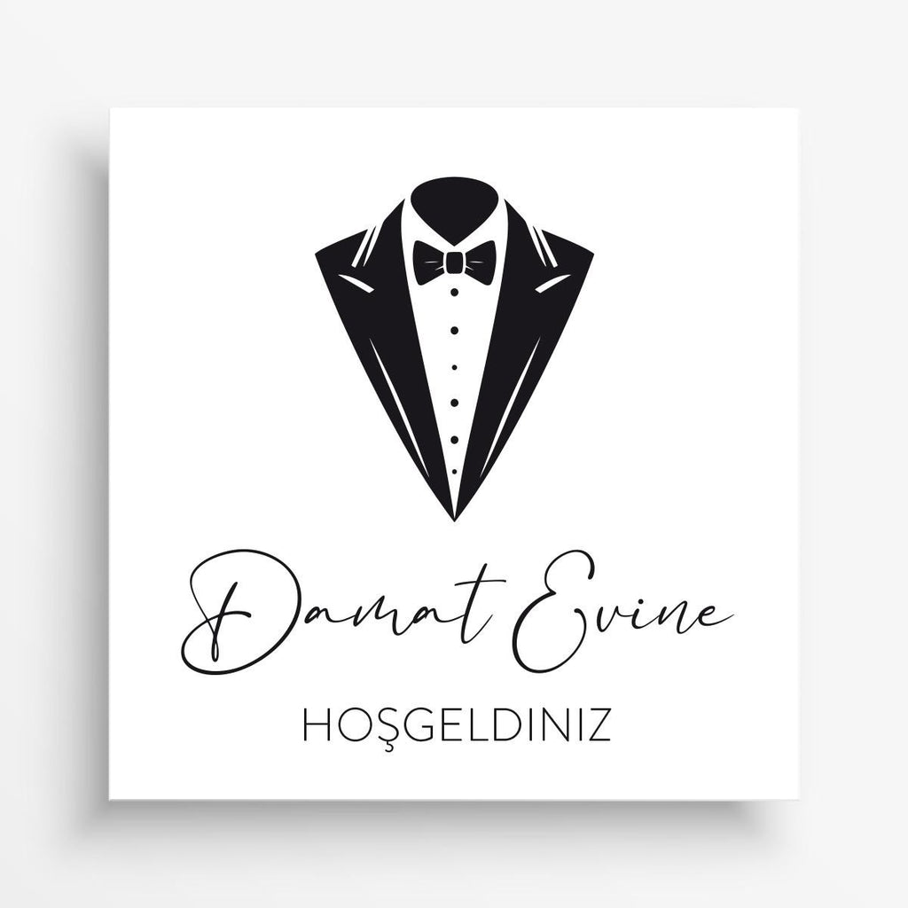Türschilder  – Braut & Bräutigam "Hoşgeldiniz" | 50×50 cm