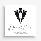 Türschilder  – Braut & Bräutigam "Hoşgeldiniz" | 50×50 cm