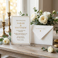 Express-Einladung "Wedding Day | Goldprägung auf Leinenpapier