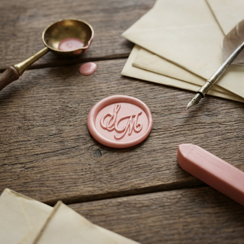 Wachssiegel | Handgefertigt & Personalisierbar "Initialen Rosa"