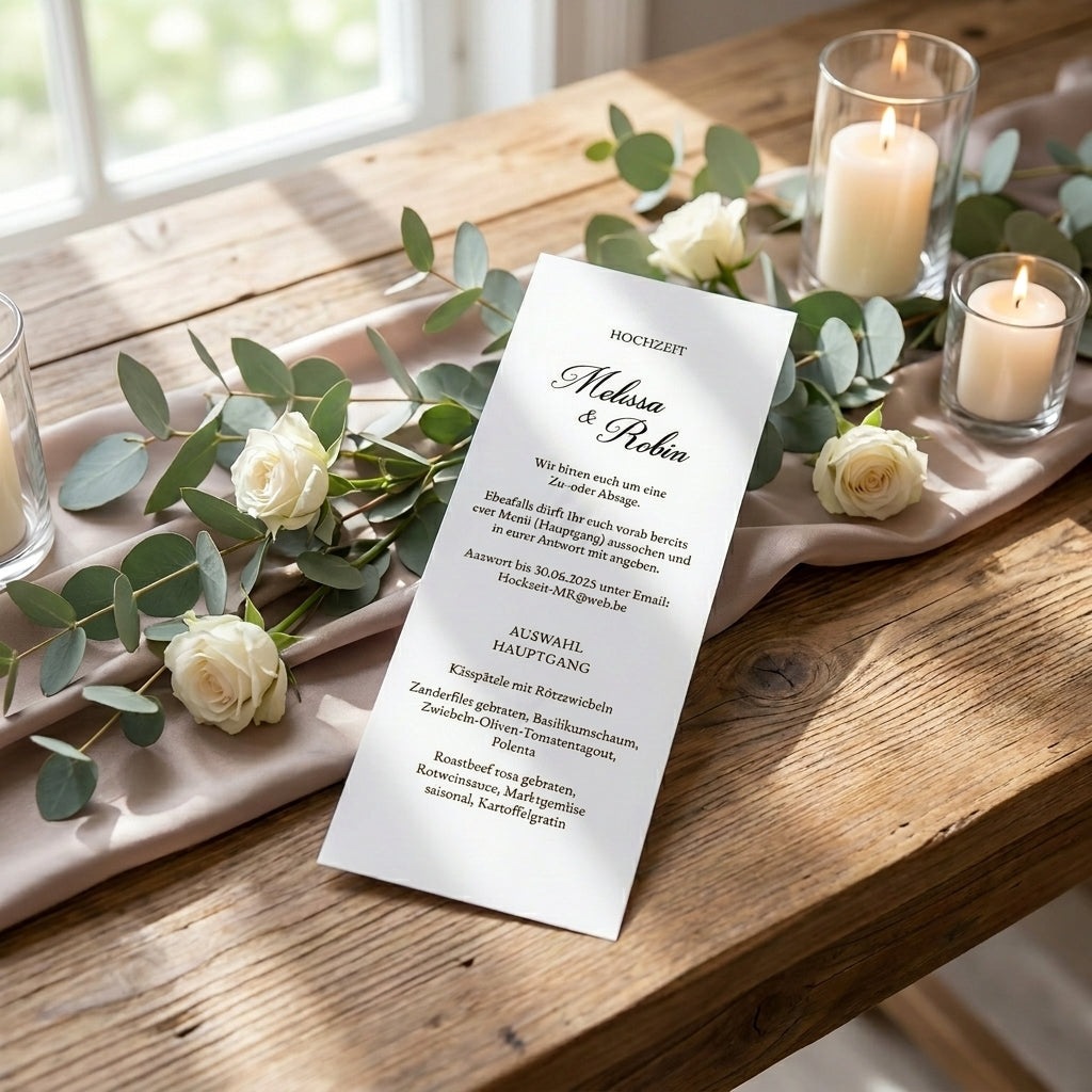 Infokarte zur Hochzeitseinladung | Zusatzkarte "Black"