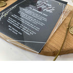 Transparente Acrylglas Einladungskarte | "Prestige Acrylic Invitation"