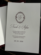Express-Einladung | Edles Leinenpapier mit hochwertiger Roter Spitze