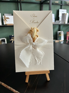Express-Einladung "White Dream" | Hochwertiges Leinenpapier mit Kuvert