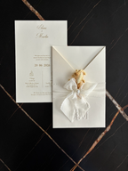 Express-Einladung "White Dream" | Hochwertiges Leinenpapier mit Kuvert