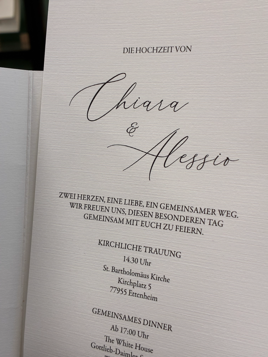 Hochzeitseinladung "The Platinum"