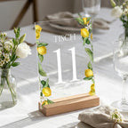 Tischnummern aus Acrylglas | Individuell gestaltet für Hochzeit "Lemon"